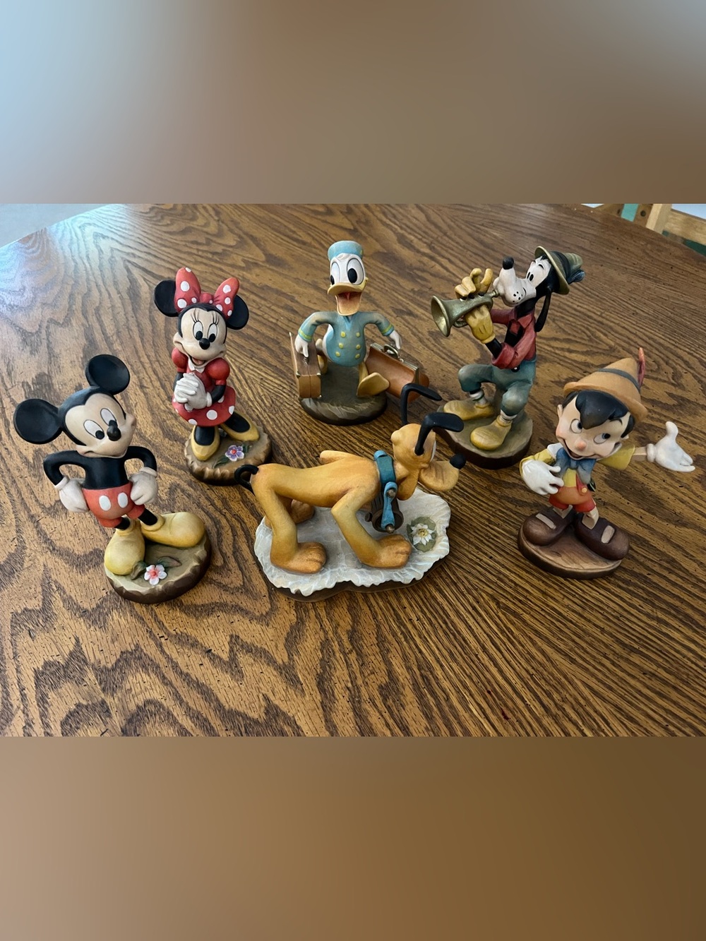 6” Anri Disney Woodcarvings, Retired and Very Limited in like new condition